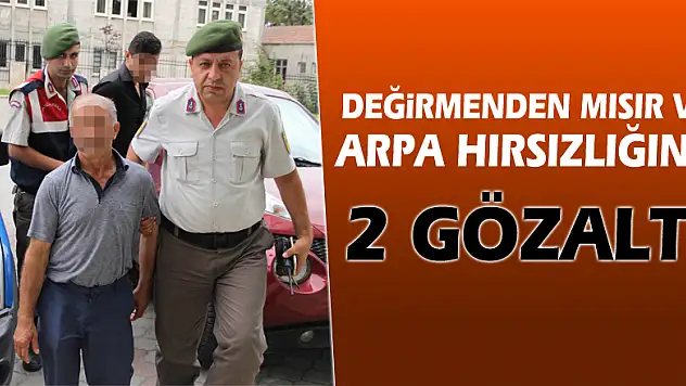 Değirmenden mısır ve arpa hırsızlığına 2 gözaltı