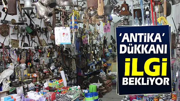 'Antika' dükkanı ilgi bekliyor