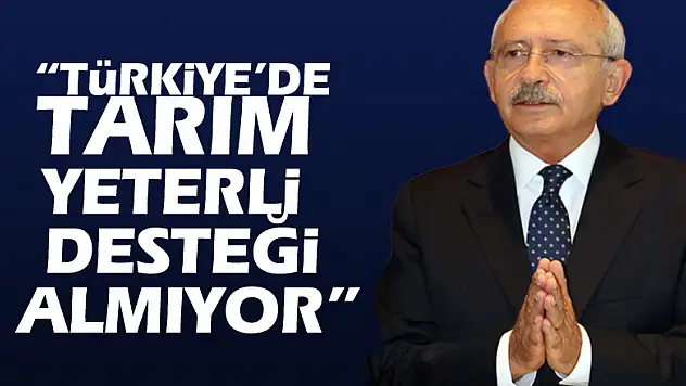 Kılıçdaroğlu: 'Türkiye'de tarım yeterli desteği almıyor'