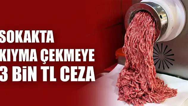 Sokakta kıyma çekmeye 3 bin TL ceza