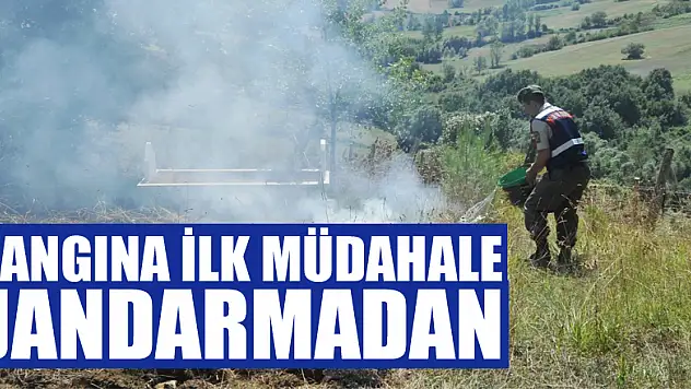 Yangına ilk müdahale jandarmadan