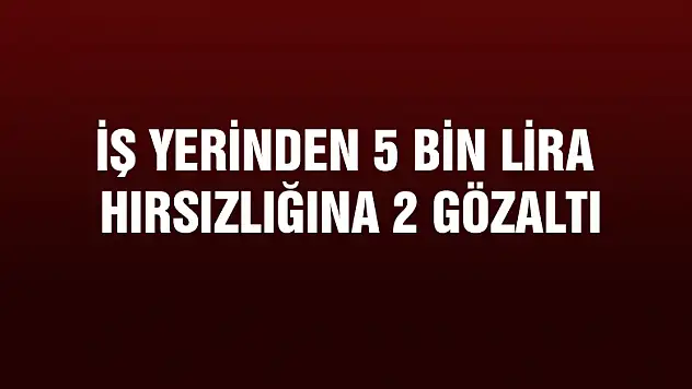 İş yerinden 5 bin lira hırsızlığına 2 gözaltı