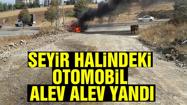 Seyir halindeki otomobil alev alev yandı