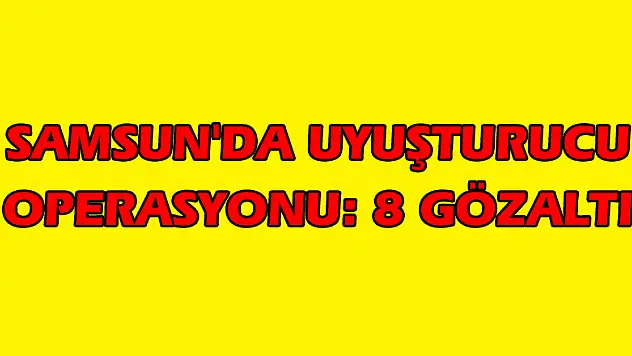 Samsun'da uyuşturucu operasyonu: 8 gözaltı