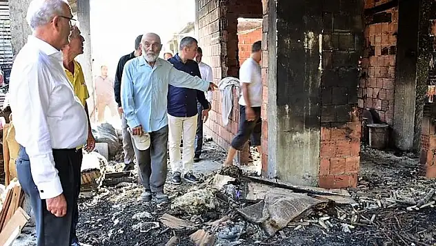 Başkan Yılmaz'dan yangınzede aileye yardım sözü