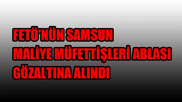  FETÖ'nün Samsun maliye müfettişleri ablası gözaltına alındı