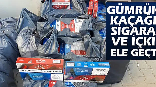 Samsun'da gümrük kaçağı sigara ve içki ele geçti