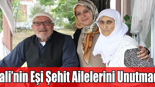 Vali Osman Kaymak'ın eşi şehit ailelerini unutmadı
