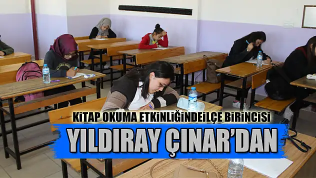 Kitap Okuma etkinliğinde İlçe Birincisi Yıldıray Çınar'dan