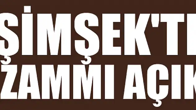 Şimşek'ten MTV zammı açıklaması