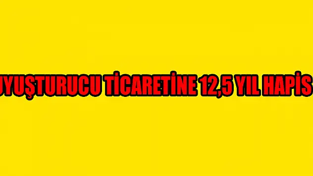 Uyuşturucu ticaretine 12,5 yıl hapis 