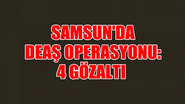 Samsun'da DEAŞ operasyonu: 4 gözaltı