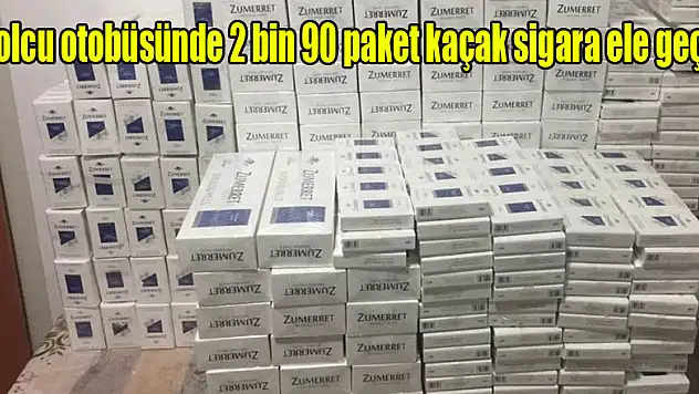 Samsun'da yolcu otobüsünde 2 bin 90 paket kaçak sigara ele geçti