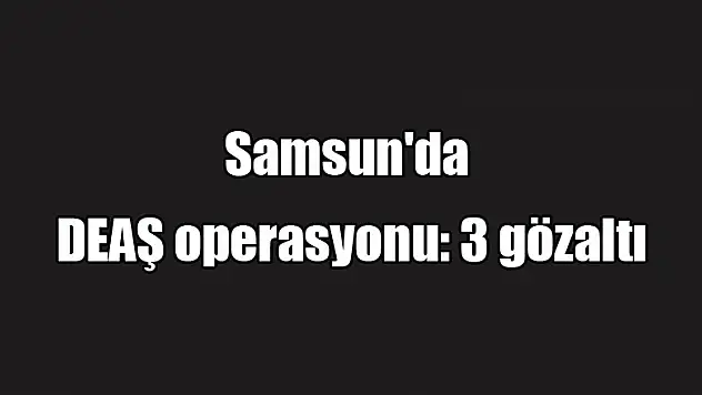 Samsun'da DEAŞ operasyonu: 3 gözaltı