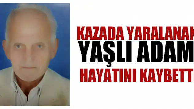 Kazada yaralanan yaşlı adam hayatını kaybetti