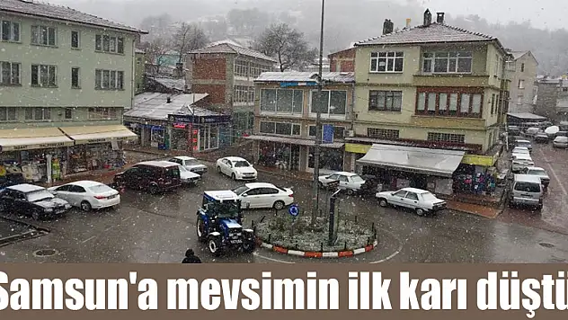 Samsun'a mevsimin ilk karı düştü