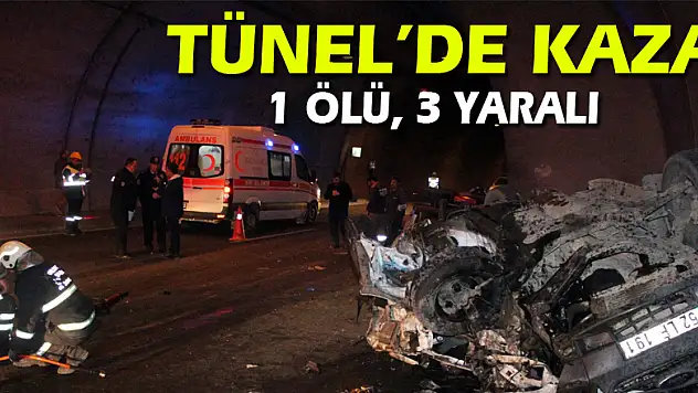 Ordu'da tünelde trafik kazası: 1 ölü, 3 yaralı