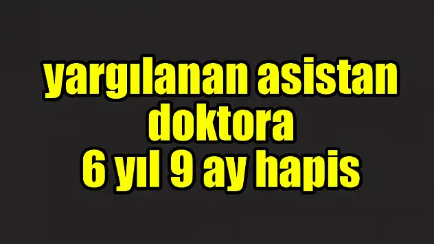 FETÖ'den yargılanan asistan doktora 6 yıl 9 ay hapis 