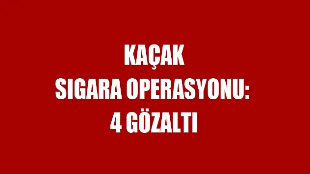 Samsun'da kaçak sigara operasyonu: 4 gözaltı