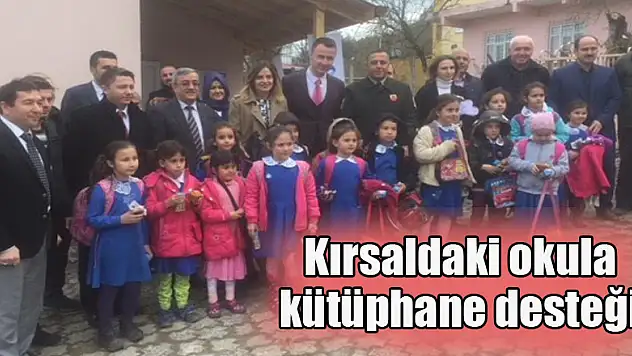 Kırsaldaki okula kütüphane desteği