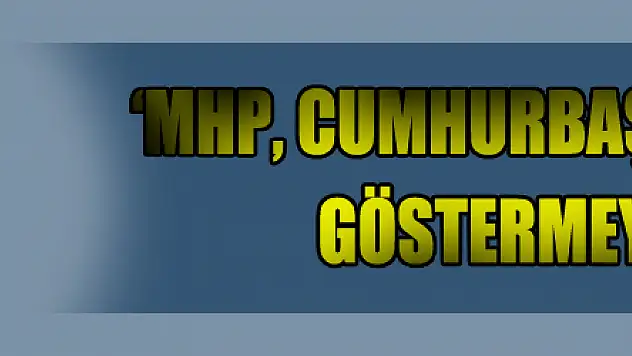 'MHP, Cumhurbaşkanı adayı göstermeyecek'