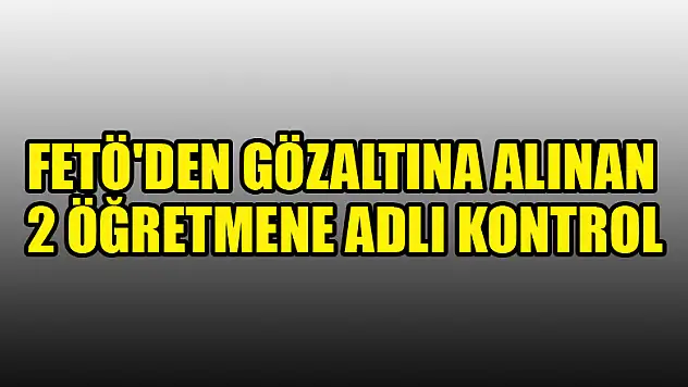FETÖ'den gözaltına alınan 2 öğretmene adli kontrol 