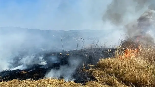 60 balya saman kül oldu