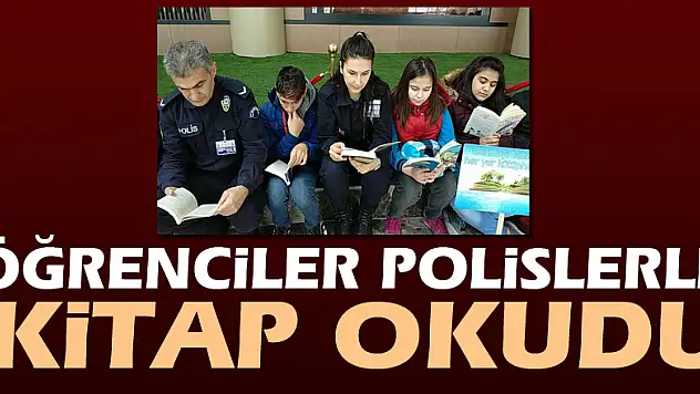 Öğrenciler polislerle kitap okudu