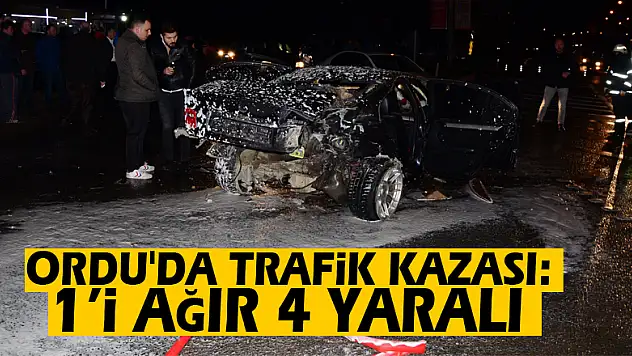Ordu'da trafik kazası: 1'i ağır 4 yaralı