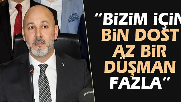 AK Parti'li Karaduman: 'Bizim için bin dost az, bir düşman fazla'