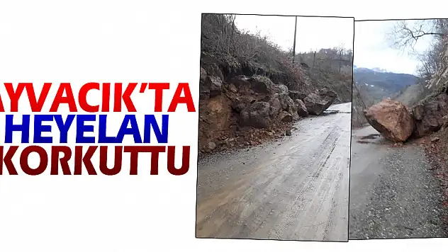 Ayvacık'ta heyelan korkuttu