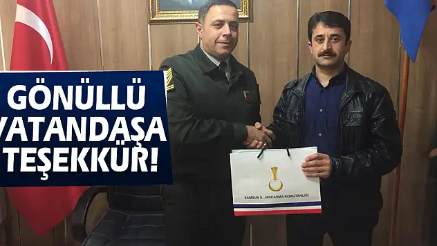 GÖNÜLLÜ VATANDAŞA TEŞEKKÜR!