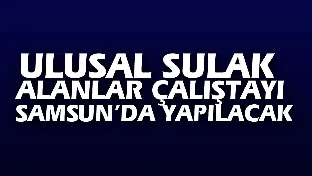 Ulusal Sulak Alanlar Çalıştayı Samsun'da yapılacak
