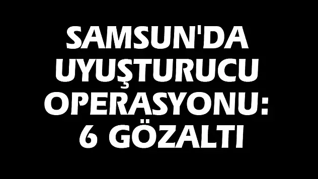 Samsun'da uyuşturucu operasyonu: 6 gözaltı