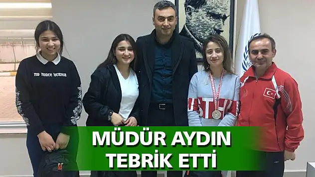 Müdür Aydın tebrik etti
