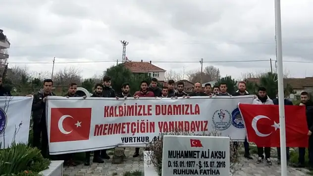 15 Temmuz şehidi kabri başında anıldı 