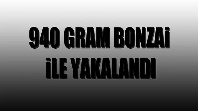 940 gram bonzai ile yakalandı 