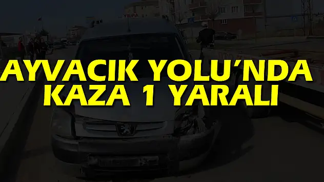 AYVACIK YOLU'NDA KAZA: 1 YARALI