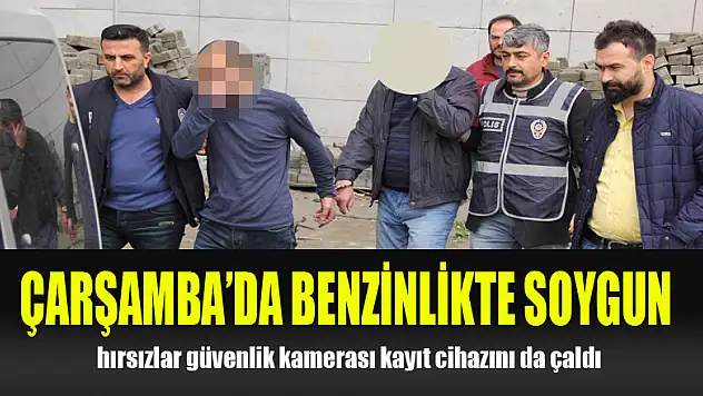 Benzinliği soyan hırsızlar güvenlik kamerası kayıt cihazını da çaldı 