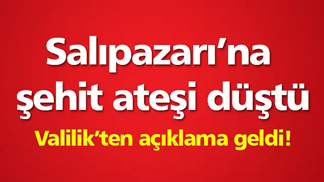 Salıpazarı'na şehit ateşi düştü
