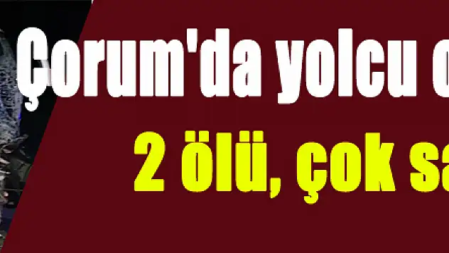 Çorum'da yolcu otobüsü kazası: 2 ölü, çok sayıda yaralı