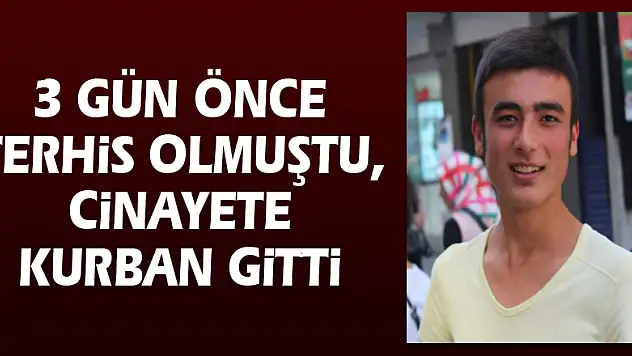 3 gün önce terhis olmuştu, cinayete kurban gitti