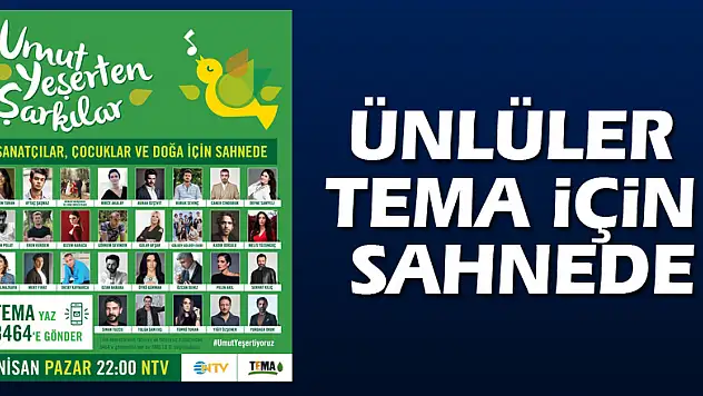 Ünlüler TEMA için sahnede