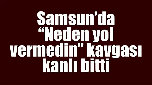 Samsun'da 'Neden yol vermedin' kavgası kanlı bitti
