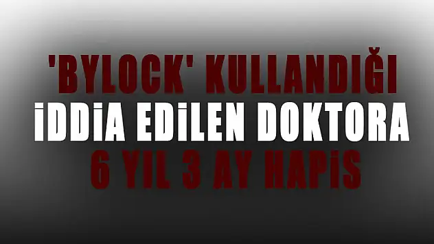  'ByLock' kullandığı iddia edilen doktora 6 yıl 3 ay hapis 