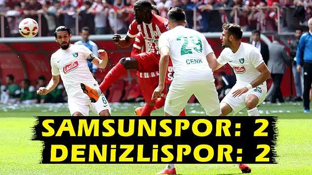 Spor Toto 1. Lig: Samsunspor: 2 - Denizlispor: 2
