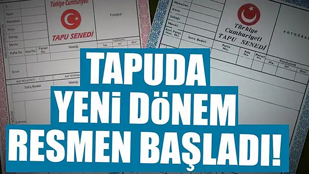 Web Tapu Uygulaması Başladı
