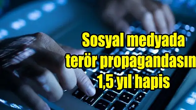 Sosyal medyada terör propagandasına 1,5 yıl hapis
