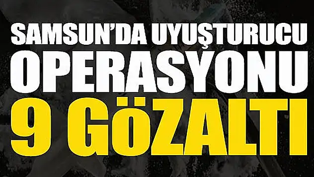Samsun'da uyuşturucu operasyonunda 9 gözaltı