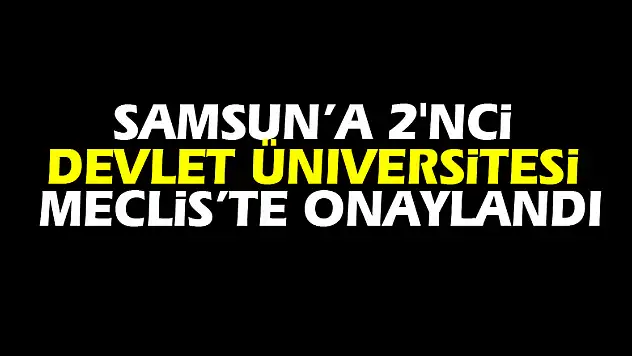 Samsun'a 2'nci devlet üniversitesi Meclis'te onaylandı